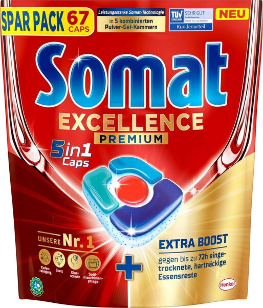 Somat Excellence Premium 5in1 Caps 67 Stück