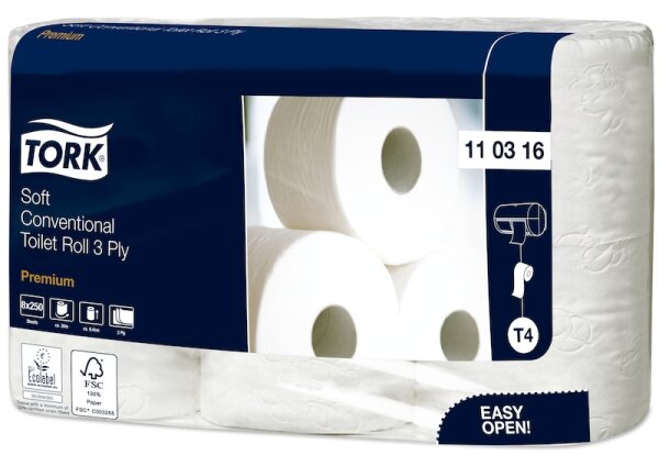 Tork Premium Toilettenpapier hochweiß 3-lg. 72R./250Bl.