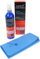 Rogge E-Sport Screen Cleaner© für Gaming Diplays. 250ml Screen Cleaner + 2 Prof Microfasertücher 38x40cm