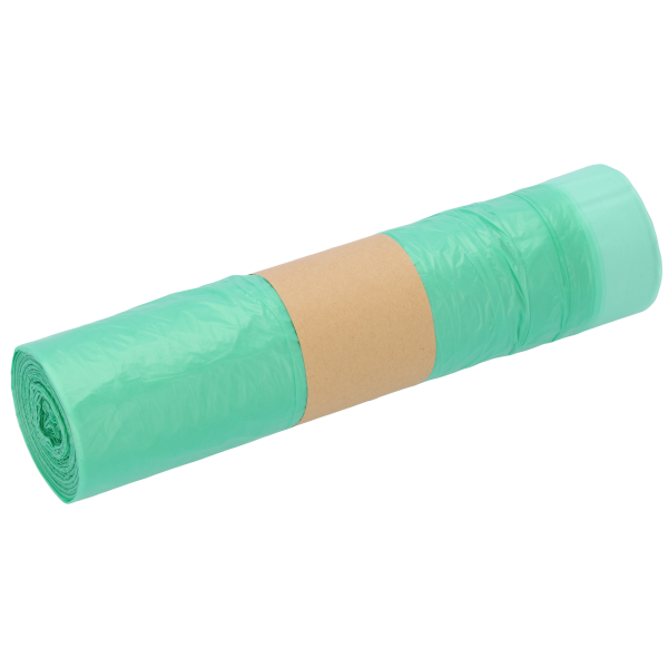 Deiss Abfallsäcke mit Zugaband grün 60 Liter 630x740+50 mm 20 Stück