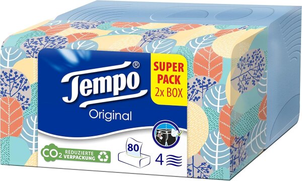 Tempo Taschentücher Duo-Box 2 x100 Tücher