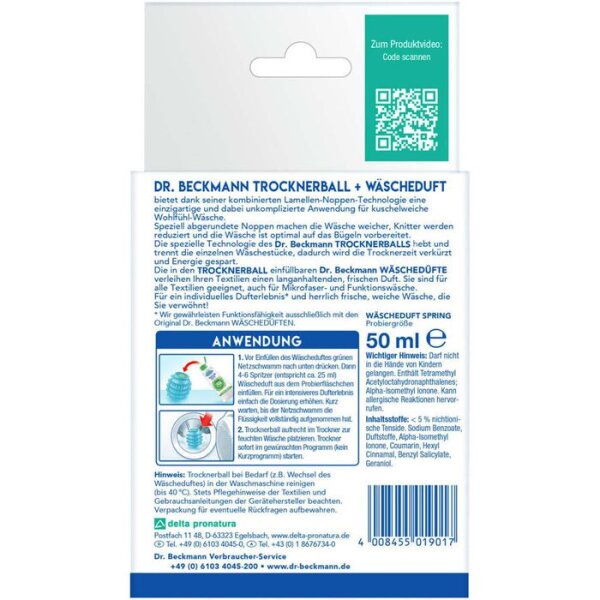 Dr. Beckmann Trocknerball & Wäscheduft 50ml